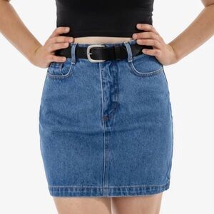 Los Angeles Apparel High Waisted Denim Skirt